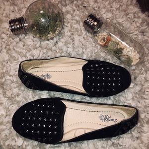 Studded Black Flats